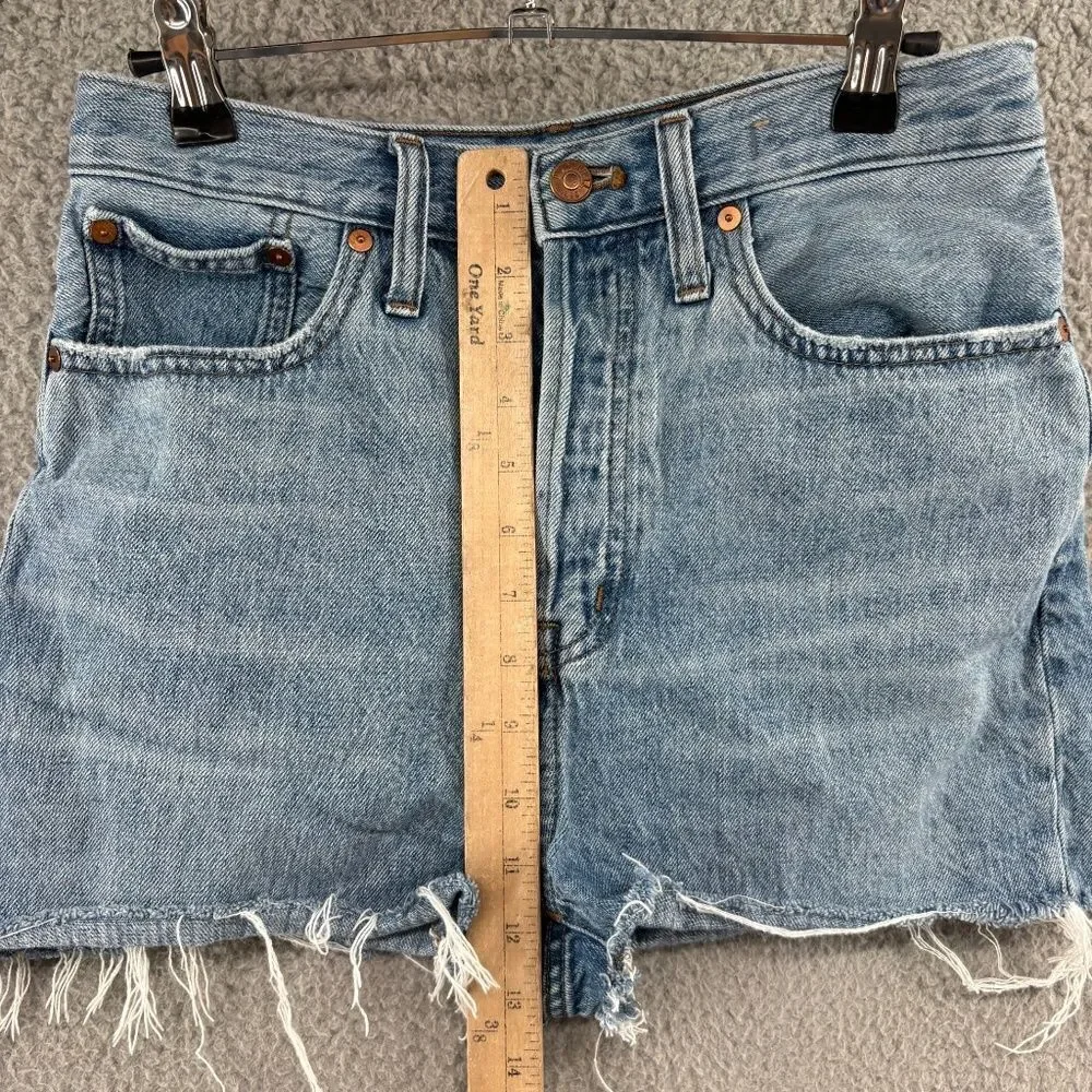 Madewell High-Rise Long Denim Shorts Size 26